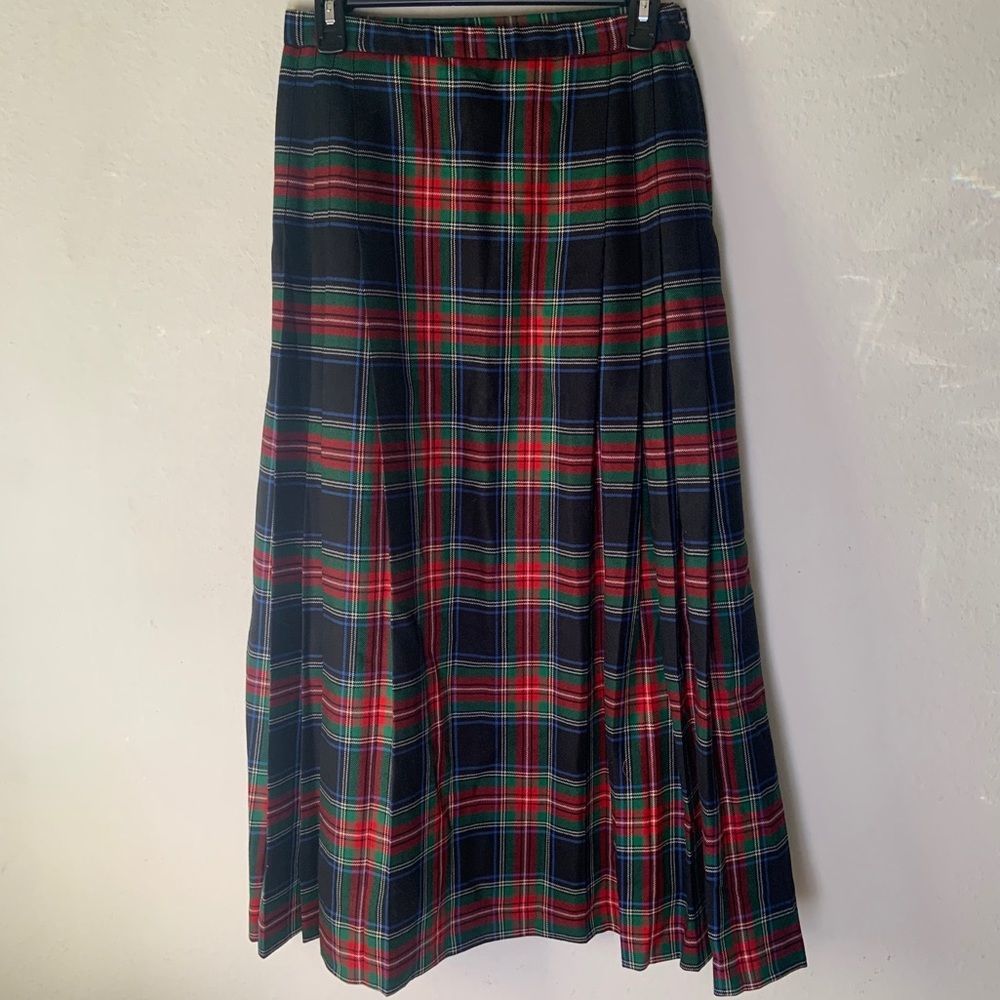 Pendleton Virgin Wool Long Tartan Plaid Skirt Size 8.